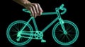 Designer develops new futuristic bike using computer hologram created with generative AI technology