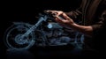 Designer develops new futuristic bike using computer hologram created with generative AI technology