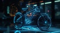 Designer develops new futuristic bike using computer hologram created with generative AI technology