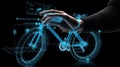 Designer develops new futuristic bike using computer hologram created with generative AI technology