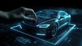 Designer develops new futuristic car using computer hologram created with generative AI technology