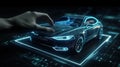 Designer develops new futuristic car using computer hologram created with generative AI technology