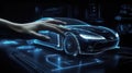 Designer develops new futuristic car using computer hologram created with generative AI technology