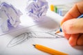 Designer Drawing Royalty Free Stock Photo