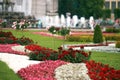 Designer flower beds in city Park
