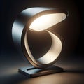 A designer lamp with a futuristic shape. Royalty Free Stock Photo