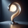 A designer lamp with a futuristic shape. Royalty Free Stock Photo