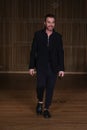 Designer Loris Diran walks runway at the Loris Diran fashion show during NYFW Men's F/W 2016