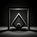 Designer minimalistic black and white photograph generative AI