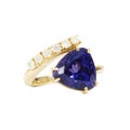 Designer Ring with Diamonds and Tanzanite