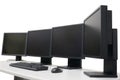 Designer's workplace with monitors Royalty Free Stock Photo