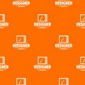 Designer shop pattern vector orange