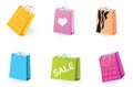 Designer Shopping bags icons Royalty Free Stock Photo