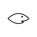 designer simple icon similar to fish. Vector icon