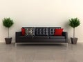 Designer sofa with plants Royalty Free Stock Photo