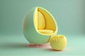 designer soft armchair stylish limon illustration Generative AI