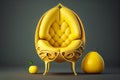 designer soft armchair stylish limon illustration Generative AI