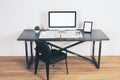 Designer table with black chair Royalty Free Stock Photo