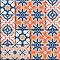 Designer tile acrylic painted seamless pattern, Vintage Moroccan pattern, seamless colorful Moroccan style Can be used for