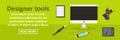 Designer tools banner horizontal concept