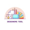 Designer tools creative UI concept icon Royalty Free Stock Photo