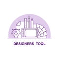 Designer tools creative UI concept icon Royalty Free Stock Photo