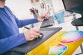 Designer using graphics tablet Royalty Free Stock Photo