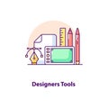 Designers tools creative UI concept icon Royalty Free Stock Photo