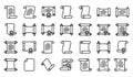 Certificate and scroll icon set for education branding, award graphics and digital design Royalty Free Stock Photo