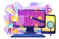 Web design development concept vector illustration Royalty Free Stock Photo