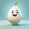 Designing A Friendly Jicama Cartoon Character With Rosy Cheeks