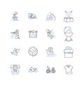 Designing line icons collection. Creativity, Innovation, Aesthetics, Sketching, Prototyping, Typography, Inspiration