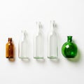 Designs and functionalities of glassware common in household or decorative Royalty Free Stock Photo