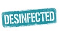 Desinfected sign or stamp