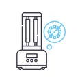 desinfection robot line icon, outline symbol, vector illustration, concept sign