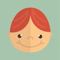 Design of a red hair boy in a soft colour background for any template and social media post Royalty Free Stock Photo