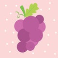 Design of grapes in a soft colour background for any template and social media post