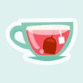 Design of a nice fresh hot tea in a soft colour background for any template and social media post Royalty Free Stock Photo