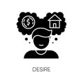 Desire black glyph icon