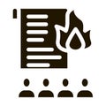 desire to burn documents icon Vector Glyph Illustration