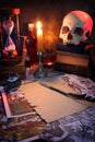 The desk of an alchemist