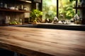 Desk with ample free space framed by a cozy kitchen