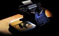 Author`s Manuscript and Typewriter Royalty Free Stock Photo