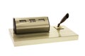 Desk Calendar and Pen Holder Royalty Free Stock Photo