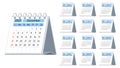 Desk calendar 2022. Simple calendar with flipping months. Royalty Free Stock Photo