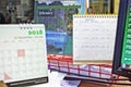 Desk Calendar on the desk