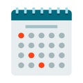 Desk calendar vector icon flat isolated