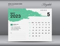 Desk calender 2023 design, May month template, Calendar 2023 template, planner, simple, Wall calendar design, calendar design