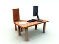 Desk With Chair 1 Royalty Free Stock Photo