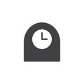 Desk clock vector icon